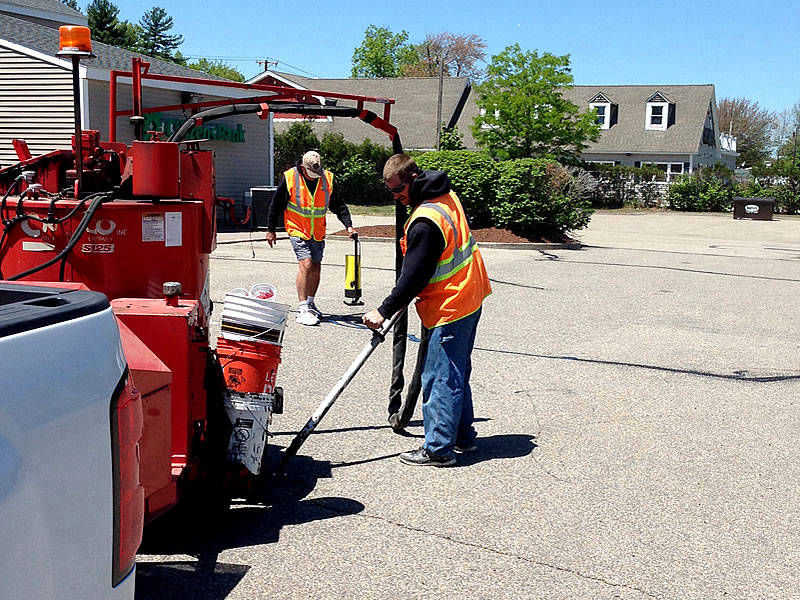 Pin Point Line Striping & Marking - ME Asphalt Crack Sealing