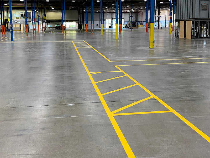 Pin Point Line Striping and Marking - NH Warehouse Line Striping & Marking