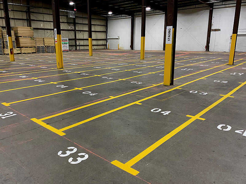 Pin Point Line Striping and Marking - NH Warehouse Line Striping & Marking