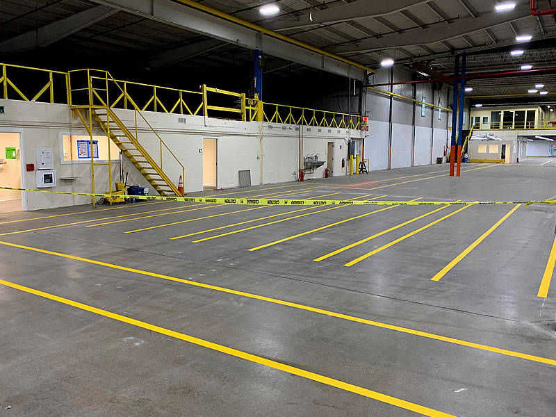 Pin Point Line Striping and Marking - NH Warehouse Line Striping & Marking